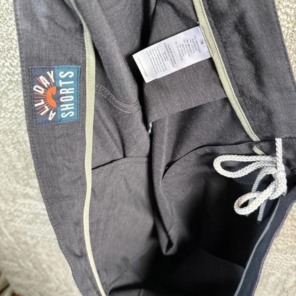Faherty All Day Shorts Men 38 Grey Heathered Hybrid Stretch Performance‎ Swim